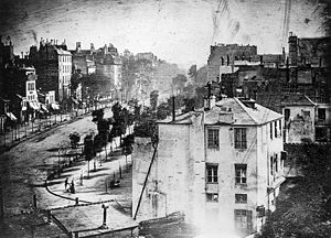 First surviving photograph by Daguerre, 1838
